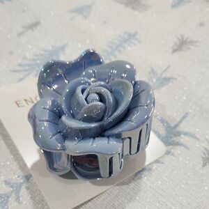 Elegant Blue Rose Hair Clip